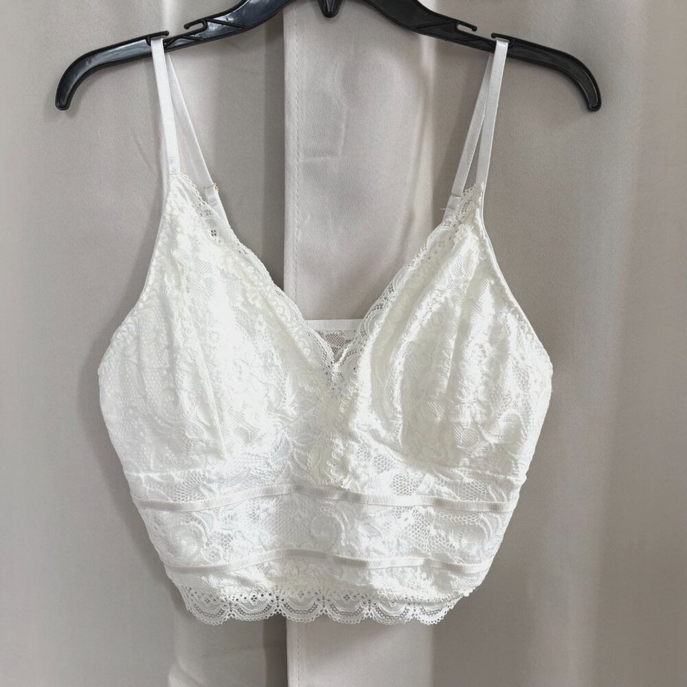 Coquette Womens Lace Cami Top Babydoll Cropped White Boho Cottagecore Y2K 18025